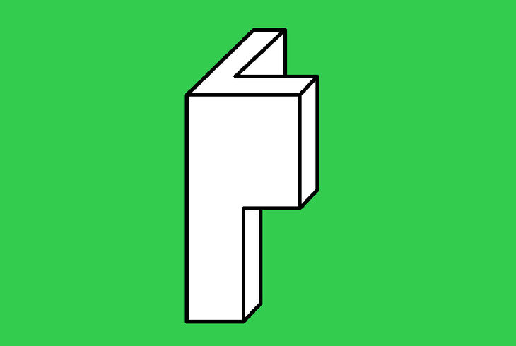 forme abstraite sur fond vert