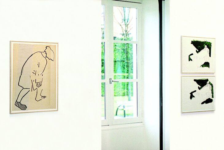 photo vue exposition pierre buraglio dessin et portrait